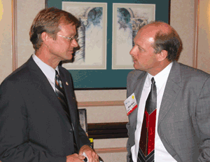 Rep. Hulshof visits with NBB Chairman Metz, right, in Washington, D.C.
