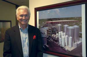 Hern, chairman of the board and chief executive officer of Nova Biosource Fuels, at the company's headquarters in Houston.