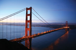 The Golden Gate Bridge in San Francisco, Calif.