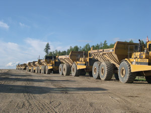 In Coquitlam, British Columbia, road construction crews used B10 in their equipment for a major highway improvement project relocating a sewer line. photo: FPInnovations