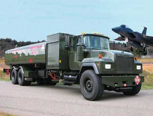 The R-11 refueling truck is a mild hybrid developed for the U.S. Air Force by Volvo and its subsidiary, Mack Truck.