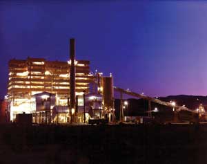 The Colmac Energy plant in California uses wood waste and agricultural residues to produce power. PHOTO: COLMAC ENERGY INC. 