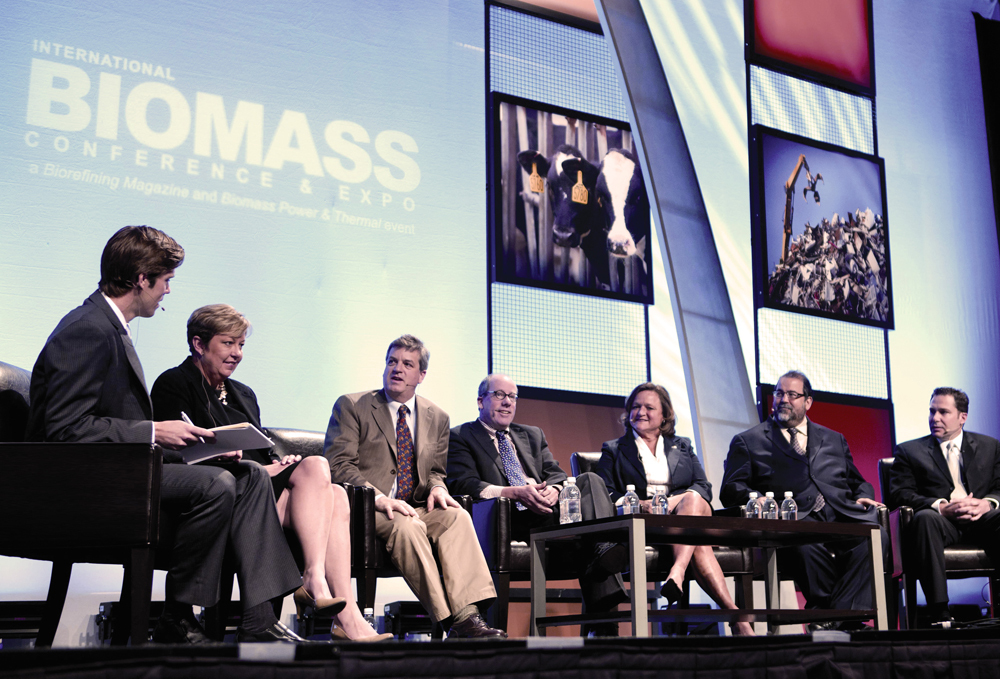 ENERGIZED: Niebling and Cleaves shared their legislative insights with attendees of the 2011 International Biomass Conference & Expo in May during a panel moderated by BBI International's Tom Bryan (left to right), participating were Mary Rosenthal, 