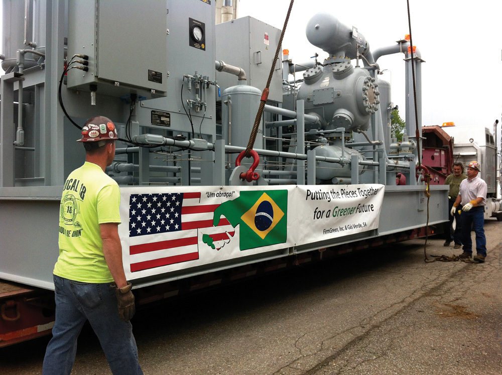 EQUIPMENT EXPORTS: FirmGreen shipped the final load of equipment for the Novo Gramacho project to Brazil in May.