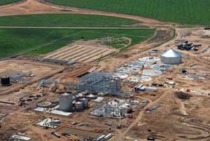 Construction is in full swing at Panda Ethanol's 100 MMgy plant in Hereford, Texas. When completed, it will be one of the largest biomass-fired ethanol plants in the nation.