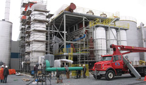 GreenField Ethanol's Quebec ethanol plant, shown here under construction in 2006, held a tour for the 2007 Alcohol School.