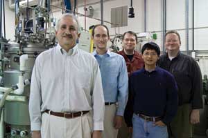 Left to right: NCAUR scientists Cotta, Hector, Hughes, Liang-Li and Rich