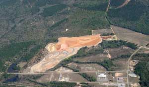 This is an aerial view of the site for Range Fuels' Soperton, Ga., cellulosic ethanol plant.