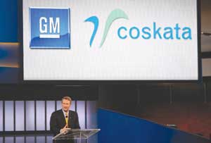 Wagoner announced his company's partnership with Coskata at the North American International Auto Show in Detroit in January. /PHOTO: COSKATA INC.