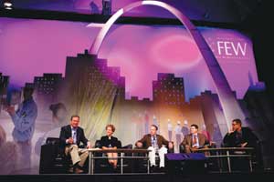 Corn ethanol's continuing progress to improve its environmental performance was featured in the opening general session panel pictured above as well as in many of the breakout panel sessions. PHOTO: WHITNEY CURTIS