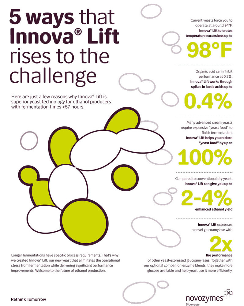 Novozymes launches Innova Lift yeast for starchbased ethanol Biomass