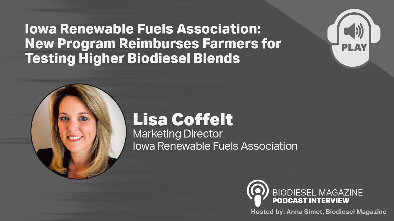  	Iowa Renewable Fuels Association: New Program Reimburses Farmers for Testing Higher Biodiesel Blends thumbnail
