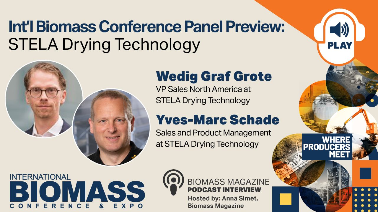 International Biomass Conference Panel Preview: STELA Drying Technology thumbnail